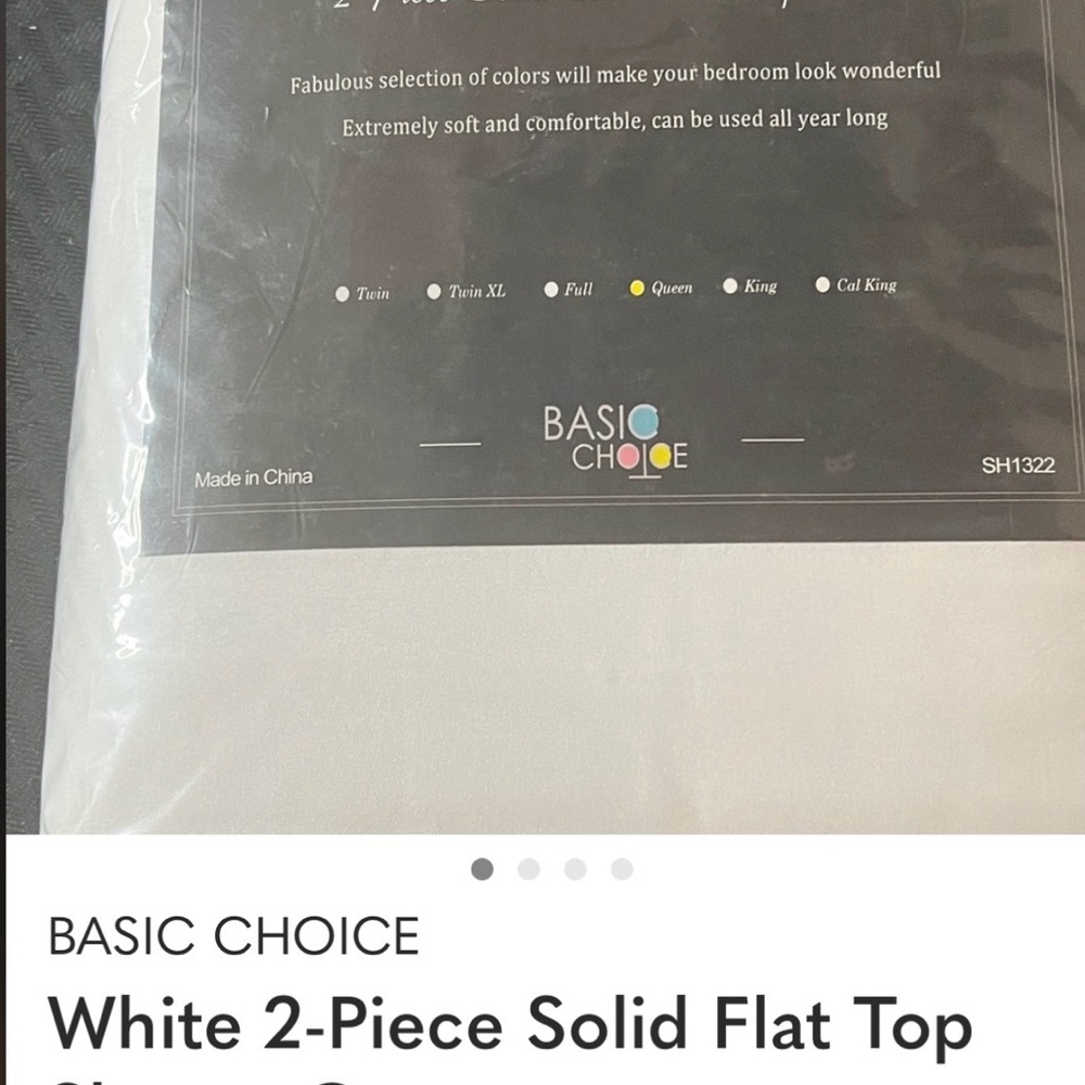 White 2-Piece Solid Flat Top Sheet Set